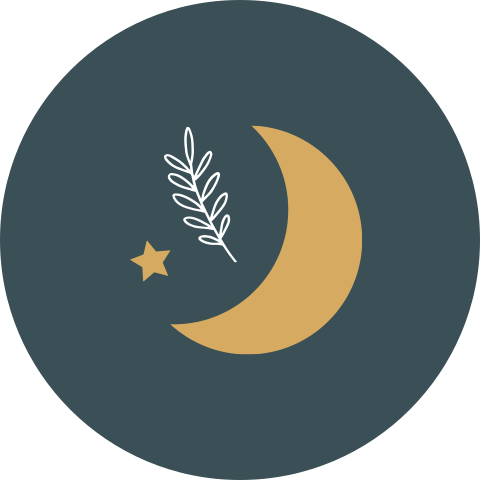 Sluitsticker geboortekaartje Joep blauw maan ster takje