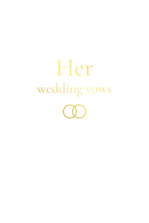 Geloftenboekje bruiloft ringen goudfolie her vows