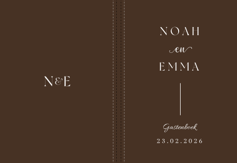 Gastenboek bruiloft Velvet Brown