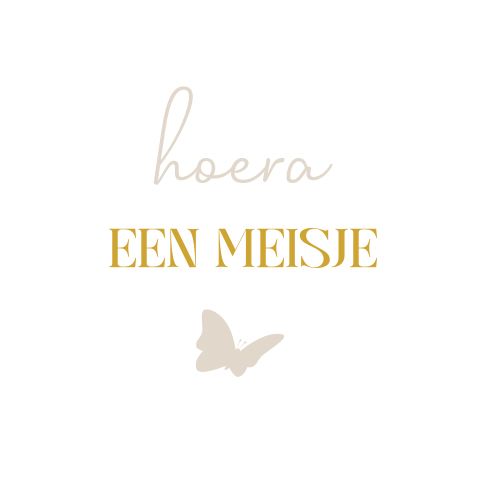 Sluitsticker geboortekaartje Anne neutraal hoera meisje