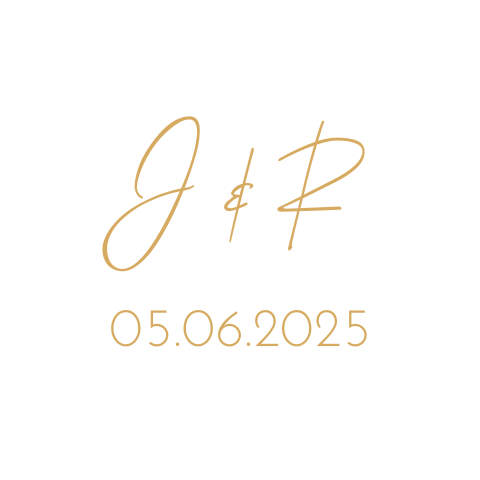 Sluitsticker trouwkaart Jasper & Rosalie wit initialen datum