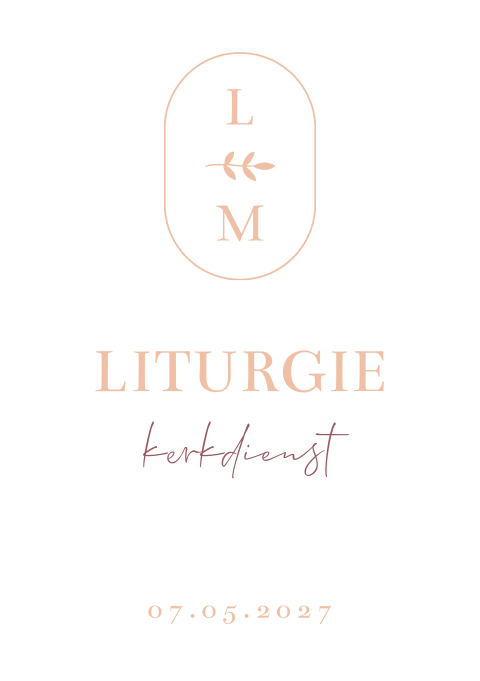 Liturgie boekje trouwdienst Bohemian Love