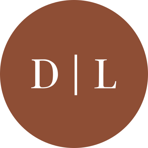 Sluitsticker trouwkaart Dennis & Lisanne modern roest initialen