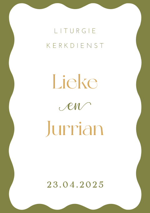 Liturgie boekje trouwdienst Chic Bow