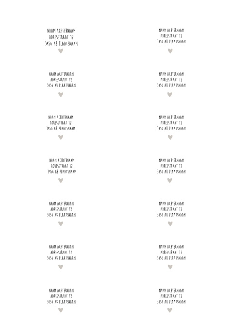 Adresstickers geboortekaartje rond Liam