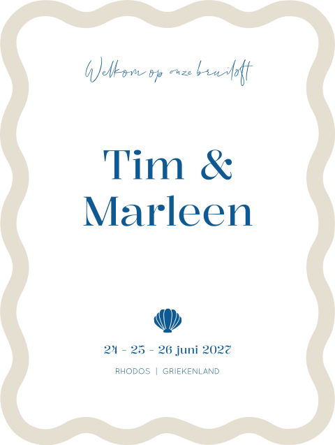 Welkomstbord bruiloft golf strand Beach Vibes