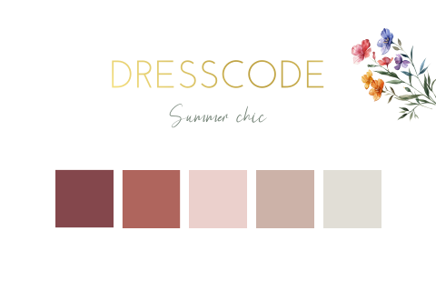 Dresscode kaartje bloemen Wildflower love