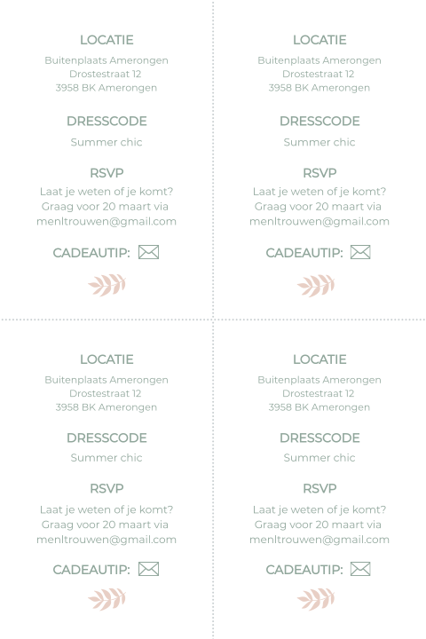 DIY labels met details tekst 4 stuks