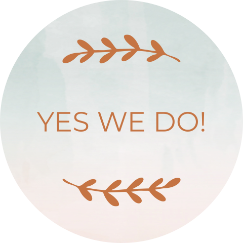 Sluitsticker trouwkaart Peter & Lauren watercolor mintgroen peach