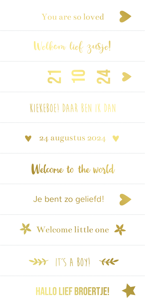 DIY labels 10 stuks met goudfolie