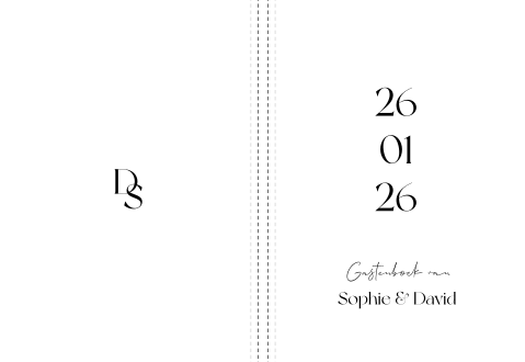 Gastenboek bruiloft zwart wit Modern Chic