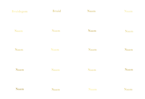 Naamkaartjes bruiloft klassiek goudfolie lint - 20 stuks 9x4,5 cm