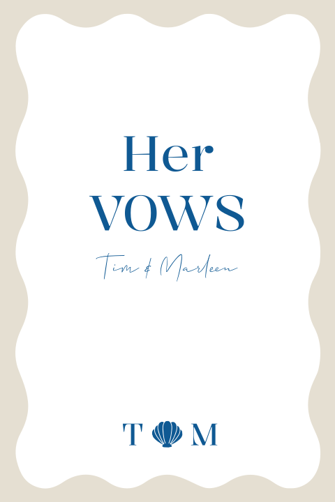 Geloftenboekje bruiloft golf Beach Vibes Her Vows