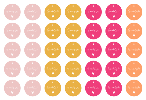 Naamkaartjes bruiloft kleur - 35 STUKS 5X5 CM