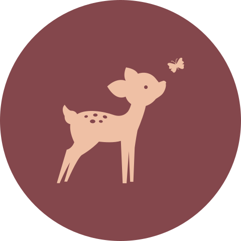 Sluitsticker geboortekaartje Fenna hertje