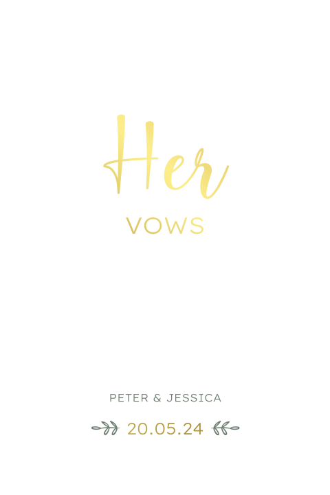 Geloftenboekje bruiloft Shining Love HER