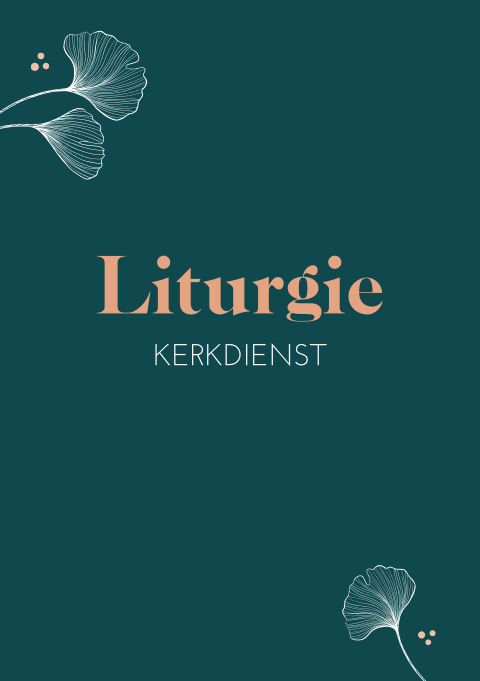 Liturgie boekje trouwdienst Ginkgo Green