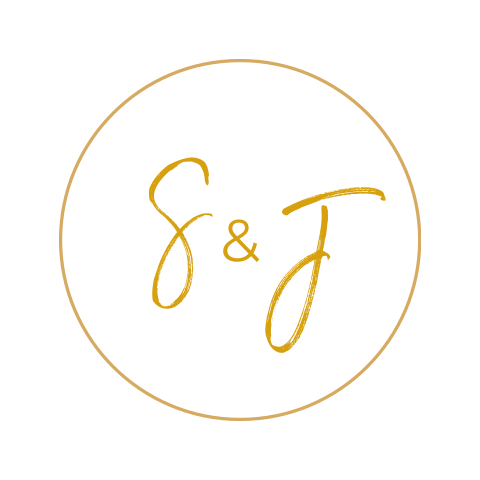 Sluitsticker trouwkaart Sander & Joanne wit sierlijk trouwlogo