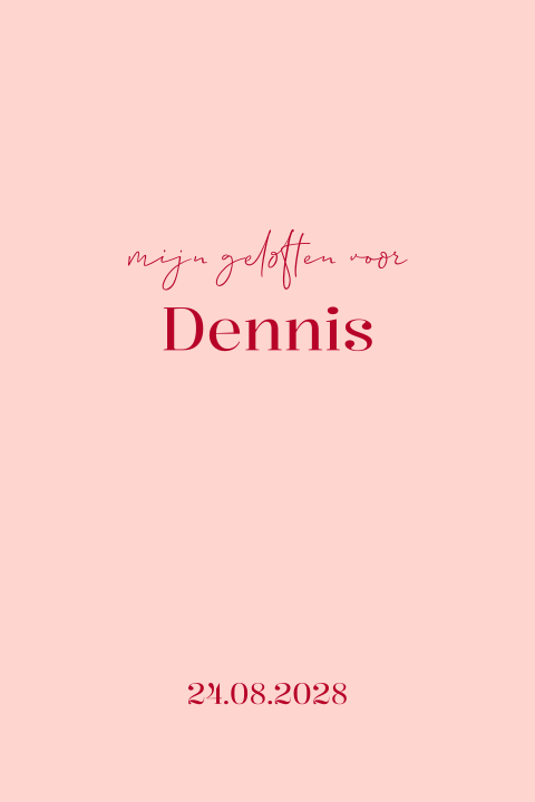 Geloftenboekje bruiloft modern roze her vows