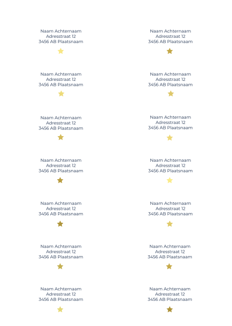 Adresstickers geboortekaartje Juda sterren maan