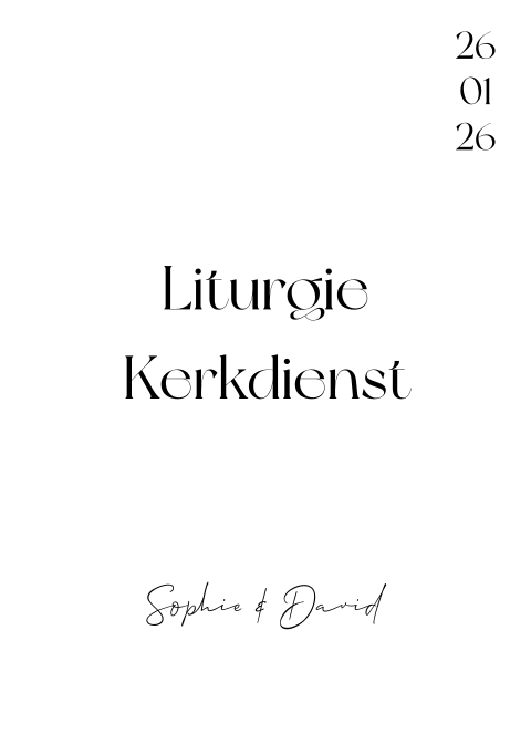 Liturgie boekje trouwdienst Modern Chic