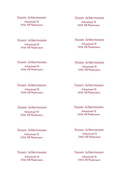 Adresstickers trouwkaart rond Pink Love