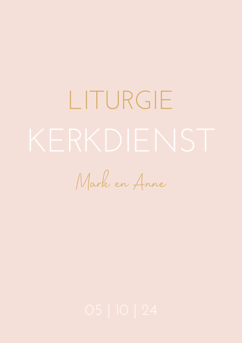 Liturgie boekje trouwdienst Yes we do 