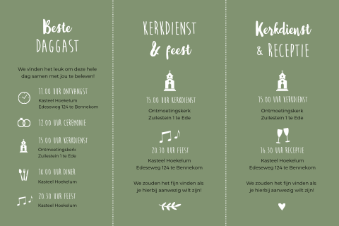DIY dagprogramma voor daggasten met tijdlijn en 3 iconen