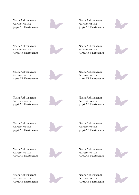 Adresstickers geboortekaartje Philou