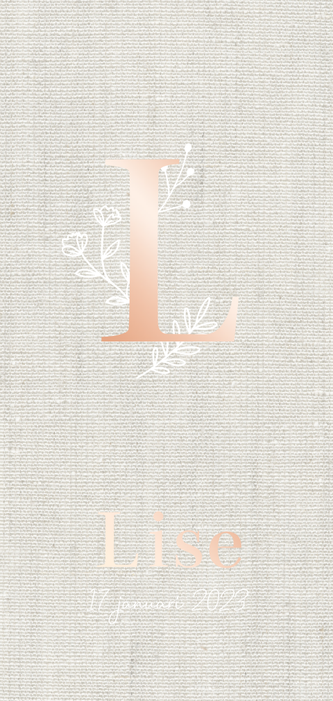 Geboortekaartje meisje neutraal linnen rosefolie