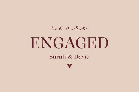 verlovingskaart oud roze Modern Romance
