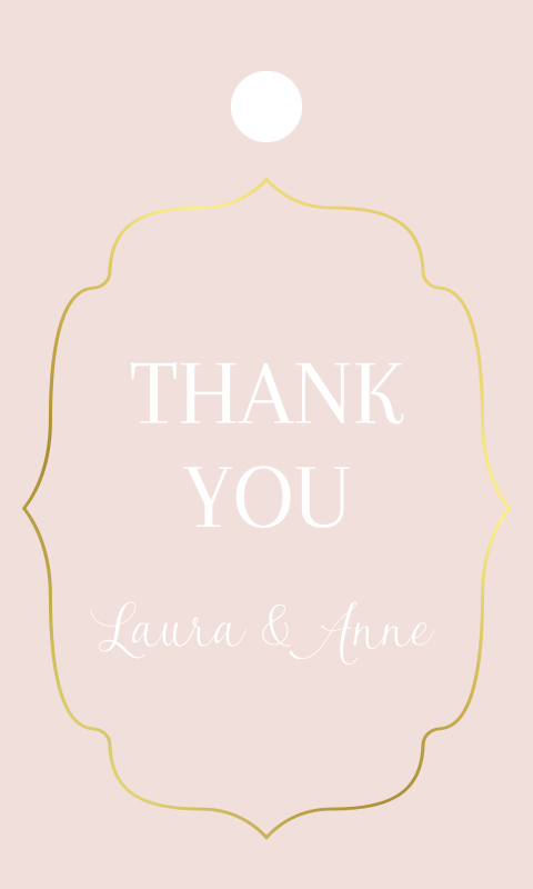 Label bedankjes bruiloft Timeless Elegance - 18 stuks