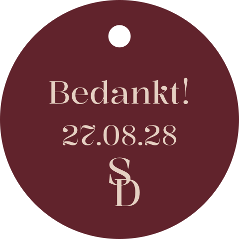Labeltjes bedankjes Modern Romance
