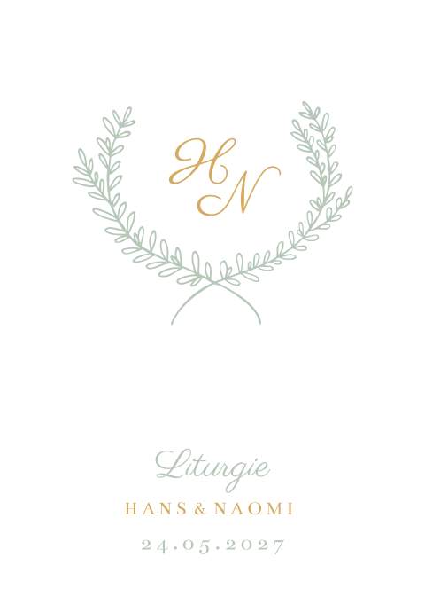 Liturgie boekje trouwdienst Green Elegance 