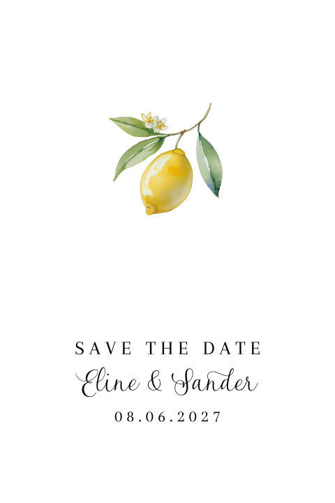 Save the date citroen watercolor klassiek