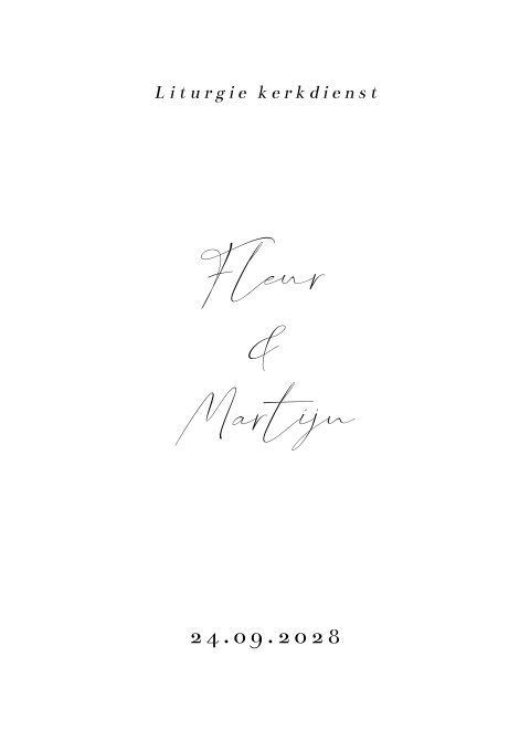 Liturgie boekje trouwdienst Eternal Elegance