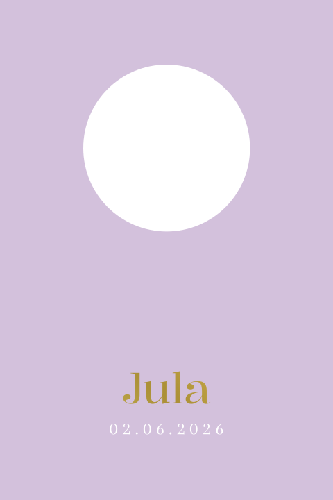 Geboortekaartje meisje doorkijkje oceaan zeedieren lila