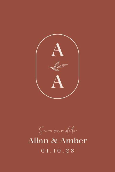 Save the date trouwlogo autumn chique