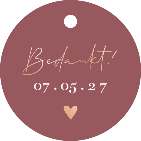 Labeltjes bedankjes Bohemian Love 