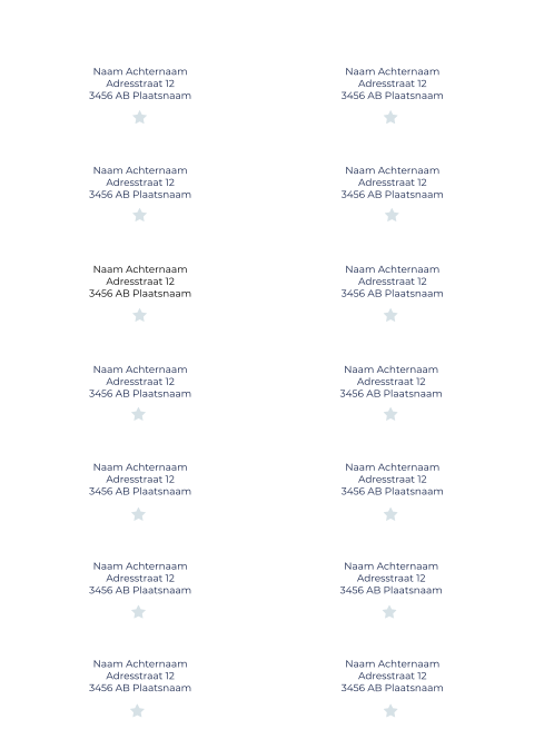 Adresstickers geboortekaartje rond Boaz wiegje silhouet