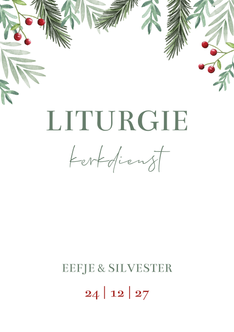 Liturgie boekje trouwdienst Christmas Love