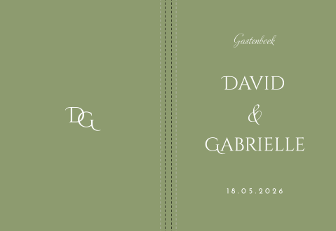 Gastenboek bruiloft staand groen Burgundy grace