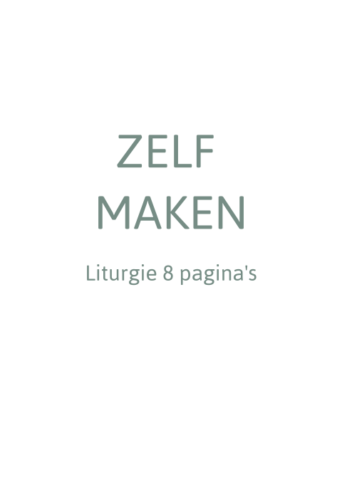 Zelf maken liturgie boekje trouwdienst 8 pagina's