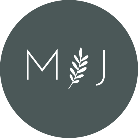 Sluitsticker trouwkaart Martijn & Jessica donkergroen trouwlogo takje