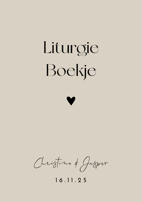 Liturgie boekje trouwdienst True Elegance