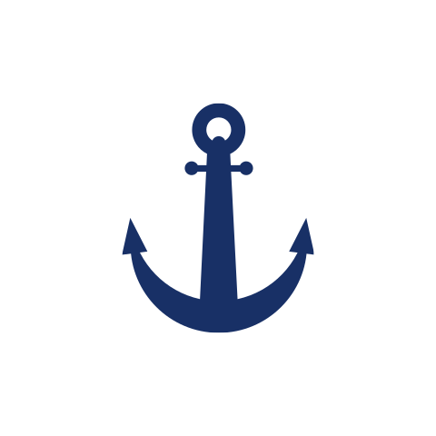 Sluitsticker geboortekaartje jongen anker blauw