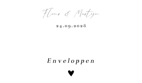 Enveloppenkist bruiloft wit Eternal Elegance