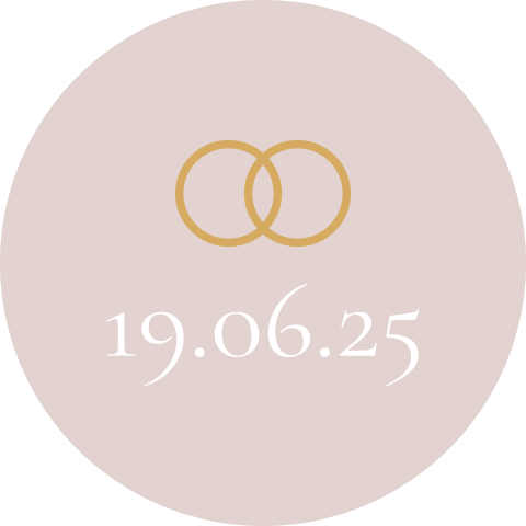 Sluitsticker trouwkaart Jeroen & Mirjam roze ringen trouwdatum