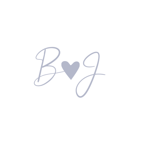 Sluitsticker trouwkaart Benjamin en Joanne wit initialen hart