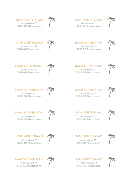 Adresstickers geboortekaartje rond Olivier